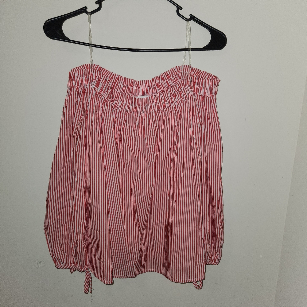 Active USA off the shoulder Striped top sz L